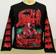 Death Scream Bloody Gore Long Sleeve T-Shirt Size S M L XL 2XL 3XL Metal Band
