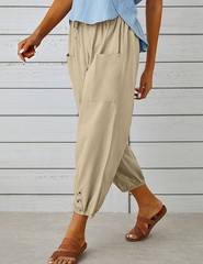 Womens Casual Lantern Harem Loose Capris Pants Summer Yoga Slacks Trousers