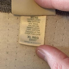 L.L. Bean Shirt Mens XL Gray Long Sleeve Henley Double Layer Lined Wool Blend