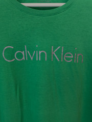 Calvin Klein Mens Short Sleeve Cotton T-Shirt – Green – USED – Large