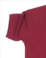 Mens Cotton Crew Neck Athletic Short Sleeve Curved Hem Plain Maroon T-Shirt