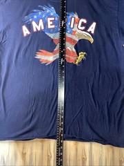 Patriotic T-Shirt Mens Size XL Bald Eagle American Flag Wings Summer 4th of July