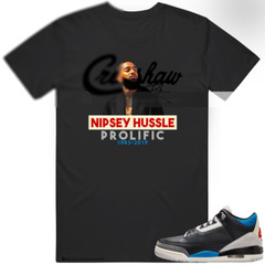 White T-Shirt Inspired by Nipsey Hussle Nike Dunk Low Triple Pink
