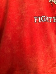 Vtg International Fighter Squadron Military Single Stitch Air Force Shirt XL RED