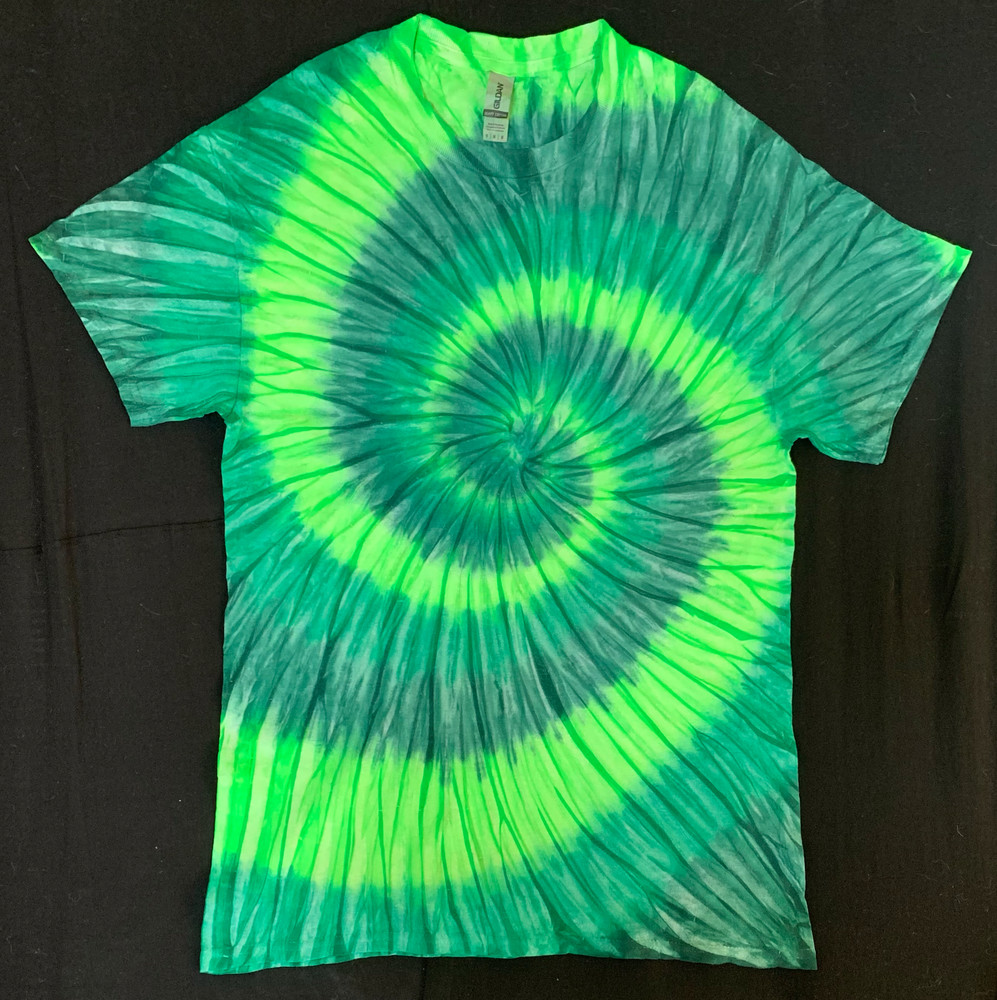 *New* 2XL – Sm Handmade Tie Dye, Emerald City Spiral, Crew or V-Neck