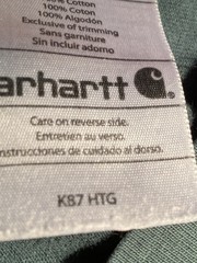 Carhartt K87 Heavyweight Cotton Pocket T-Shirt Men’s Size Large Hunter Green HTG