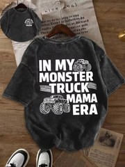 Women’s 230g Heavyweight Y2K Retro “Monster Truck Mom Era” T-Shirt – Distressed