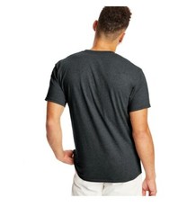 Hanes Mens Premium T-Shirt Crew Neck M MED Charcoal Gray Heather Cotton Blend