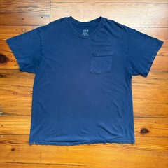 Vintage Gradient Sun Faded Worn WIP Workwear T-Shirt Men’s Size L Blue Thin